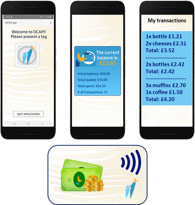 Free companion app for visitors to check balance